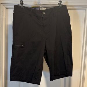 Men's Black Performance Cargo Shorts/ Weatherproof Vintage Trail Shorts Size 32